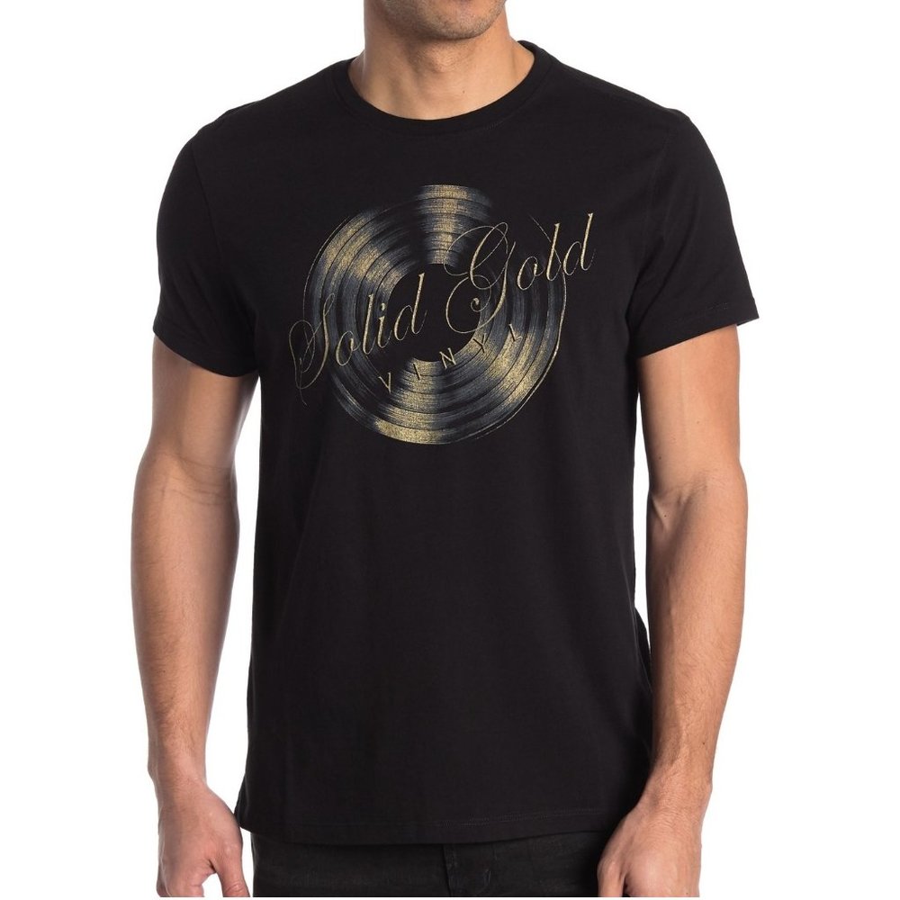 John Varvatos Solid Gold Graphic Crew T-Shirt - Picture 1 of 5